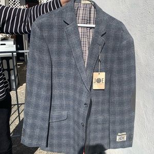 Joseph Abboud Mens Gray Wool Classic Blazer